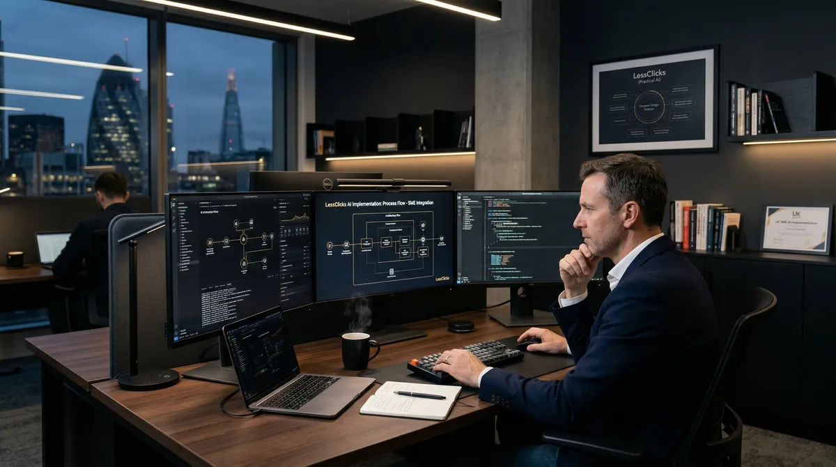 Ben Macdonald and LessClicks systems view